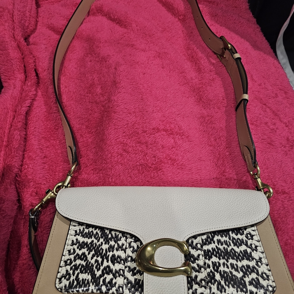 Coach Women's Cream and Tan Patterned Shoulder ag - Picture 10 of 17